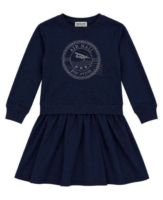 Girls Navy Sweatshirts Dress