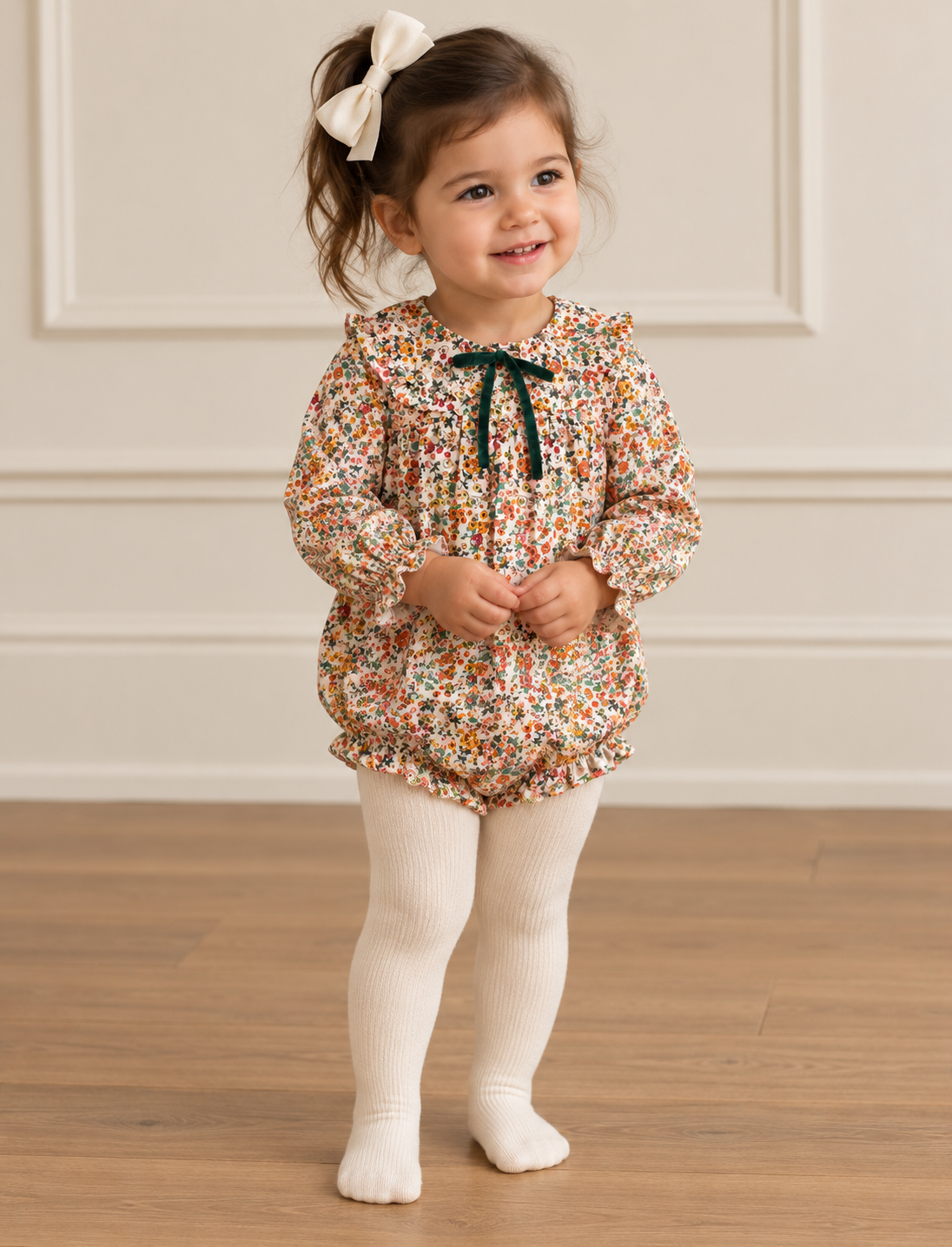 Girls Floral Rompers