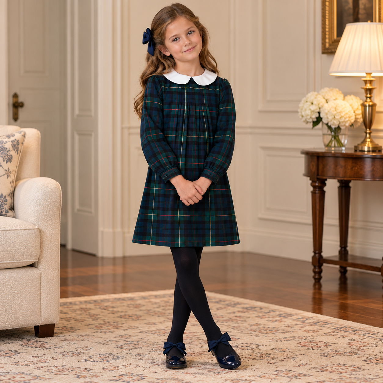 Girls Plaid Dress