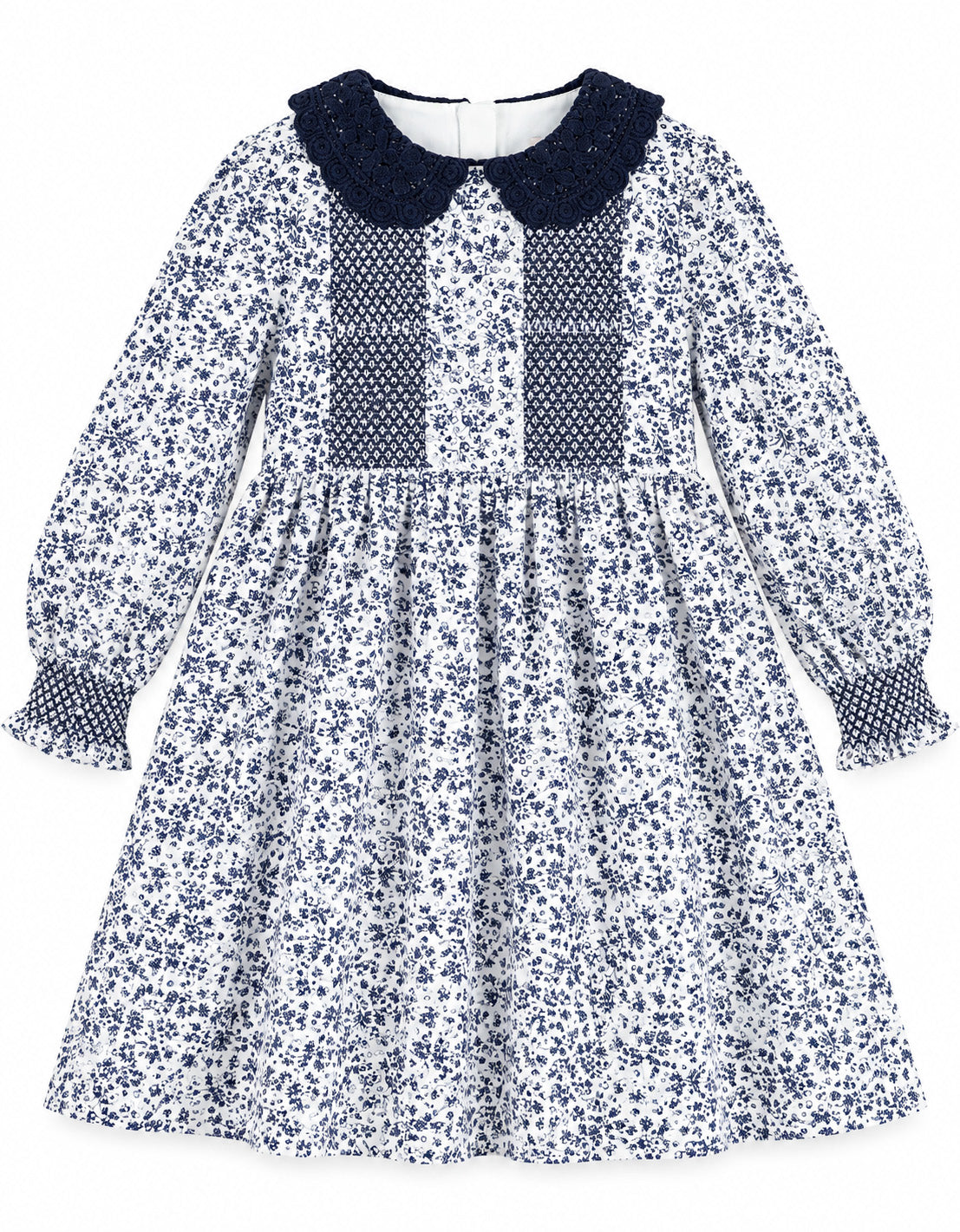 Girls Corduroy Floral Dress
