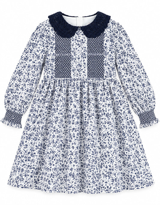 Girls Corduroy Floral Dress