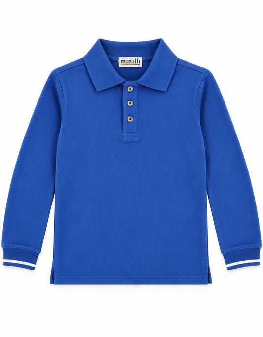 Minilli Boys Long Sleeve Polo Shirt