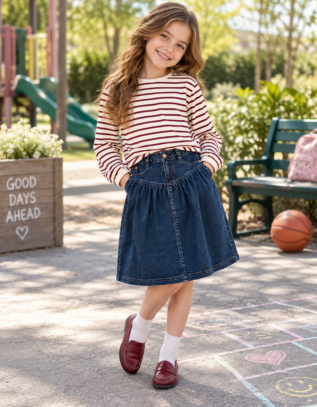 Girls Denim Skirt