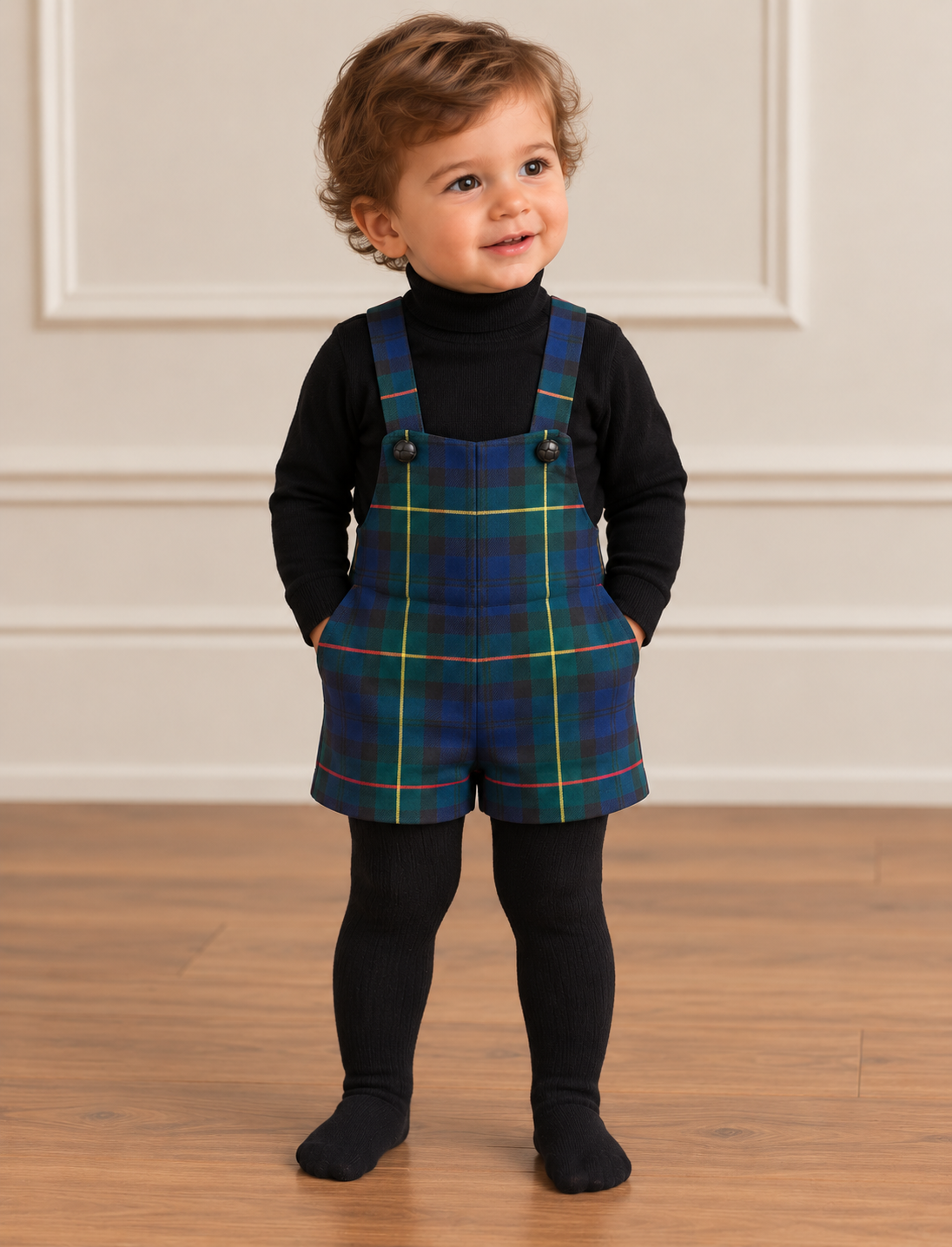 Boys Plaid Rompers